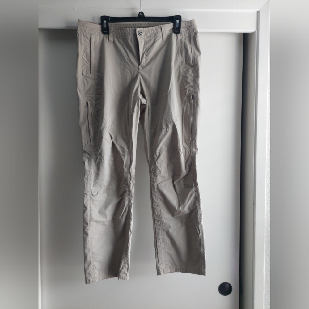 Kuhl Spire Convertible Roll-Up Beige Hiking Pants Granola Girl 14Short Nwot